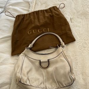 GUCCI POLISHED LEATHER VINTAGE BAG.